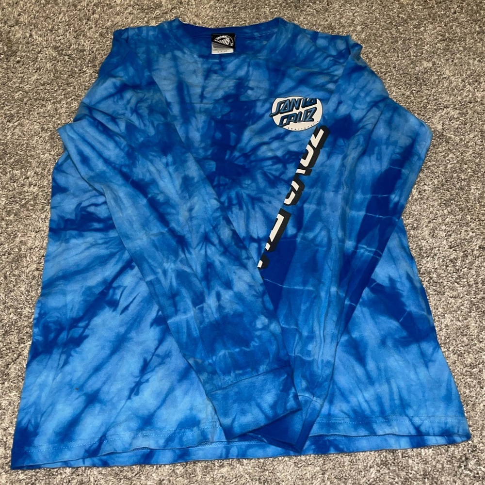 SANTA CRUZ BLUE TIE DYE LONG SLEEVE